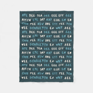 Cute ABC ‘AYE BEE SEA’ Phonetic Baby Blanket
