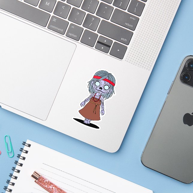 Cute Aboriginal Australian Zombie (Laptop w/ iPhone)