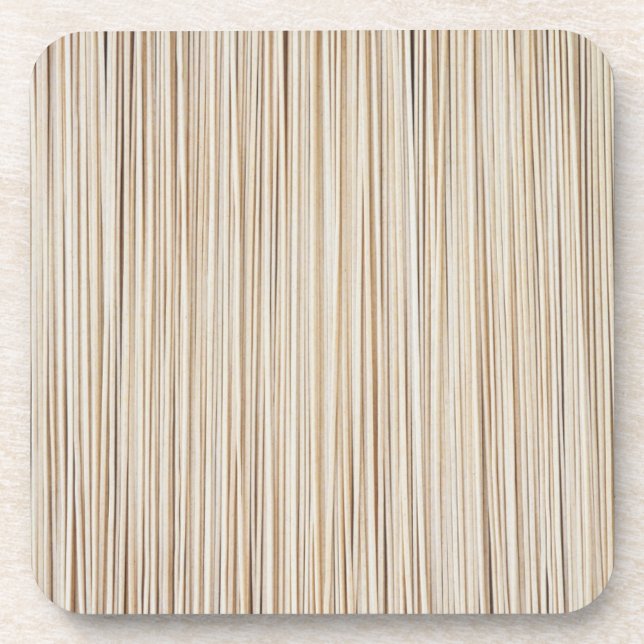 Cute abstract brown lines design coaster (Front)