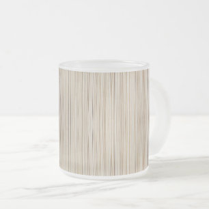 Cute abstract brown lines design frosted glass coffee mug