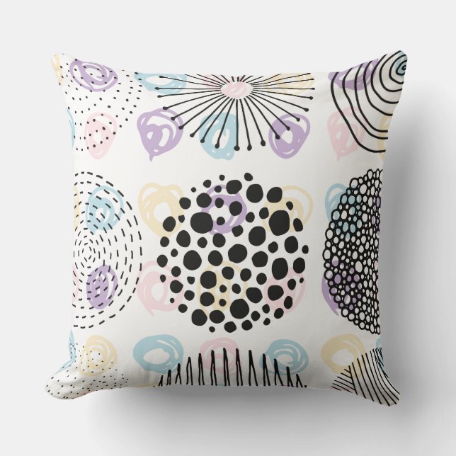 Cute Abstract Circle Pattern Cushion (Front)