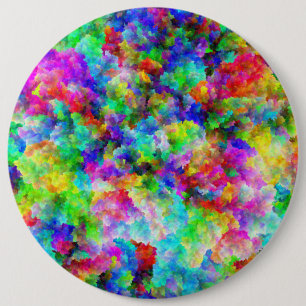 Cute abstract colourful brust texture 6 cm round badge
