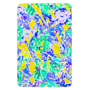 Cute abstract colourful spring flowers magnet