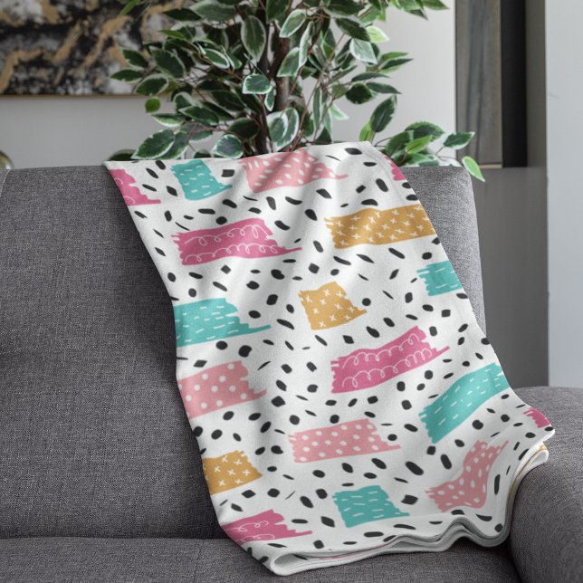 Cute Abstract Doodle Pattern Sherpa Blanket (Cute Abstract Doodle Pattern Sherpa Blanket)