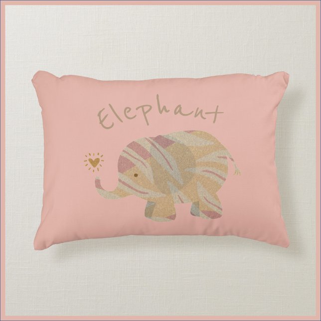 Cute Abstract Elephant Decorative Cushion (Creator Uploaded)