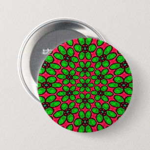 Cute Abstract Flowers Pattern 7.5 Cm Round Badge