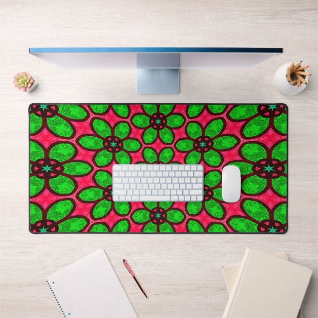 Cute Abstract Flowers Pattern Desk Mat (Office 1)