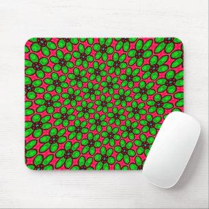 Cute Abstract Flowers Pattern Mouse Mat