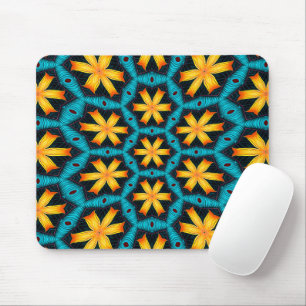 Cute Abstract Flowers Pattern Mouse Mat