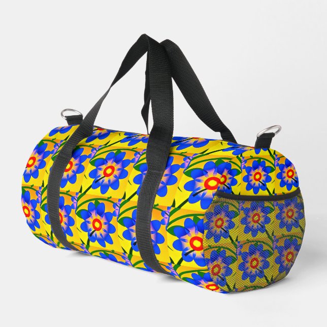 Cute Abstract Flowers Pattern Print Cut Sew Bag (Right Corner)
