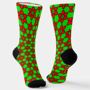 Cute Abstract Flowers Pattern Socks