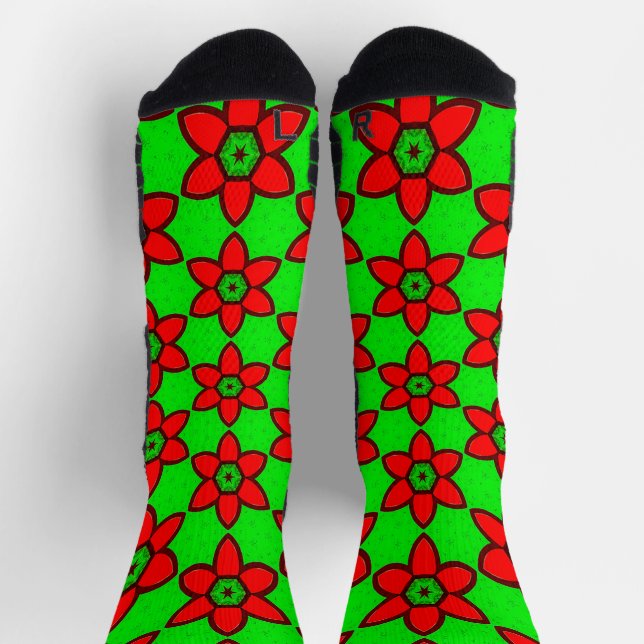 Cute Abstract Flowers Pattern Socks (Top)