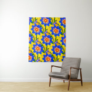 Cute Abstract Flowers Pattern Tapestry