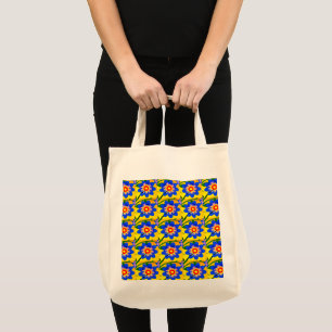 Cute Abstract Flowers Pattern Tote Bag