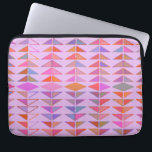 Cute Abstract Geometric Shapes in Lavender Purple Laptop Sleeve<br><div class="desc">A fun geometric painting of colourful abstract triangle shapes on a cute lavender background.</div>