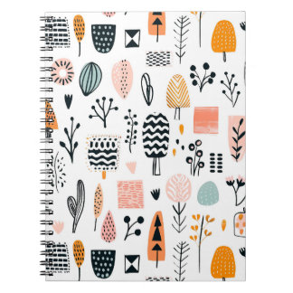 Cute Abstract Lines Creative Funny Hand Draw Notebook