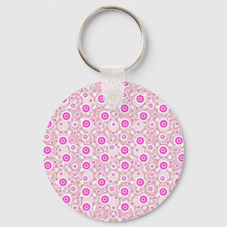 Cute abstract pinky dots patterns key ring