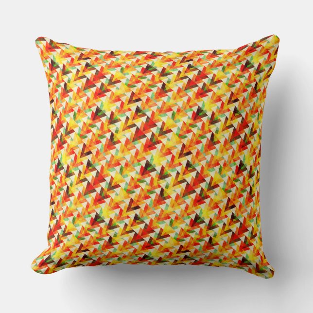 Cute abstract triangles pattern cushion (Front)