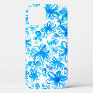 Cute abstract watercolor floral chintz seamless pa iPhone 12 case