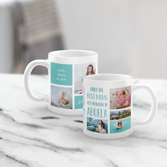 Cute Abuela Grandchildren Photo Collage Coffee Mug (Creator Uploaded)