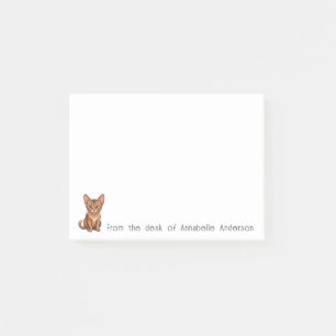 Cute Abyssinian Cat Personalise Notes