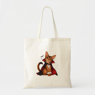 Cute Abyssinian Cat Vampire Dracula Decor Tote Bag