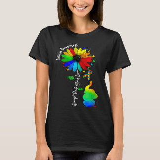 Cute Accept Understand Love Autism Awareness Sunfl T-Shirt