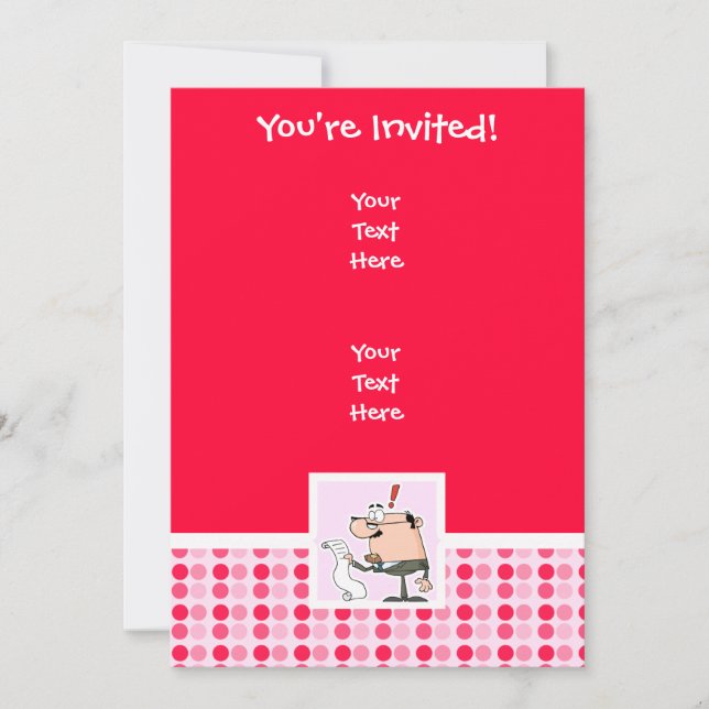 Cute Accountant Invitation (Front)