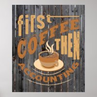 cute accounting office coffee word art