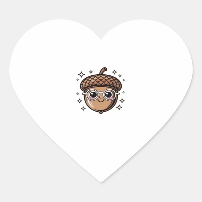 cute acorn Classic T-Shirt Heart Sticker (Front)