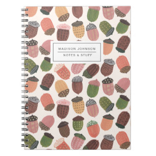Cute Acorn Girl Birthday pink  Medium Gift Bag Notebook