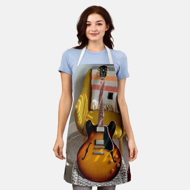 Cute Acoustic Guitar Apron (Worn)