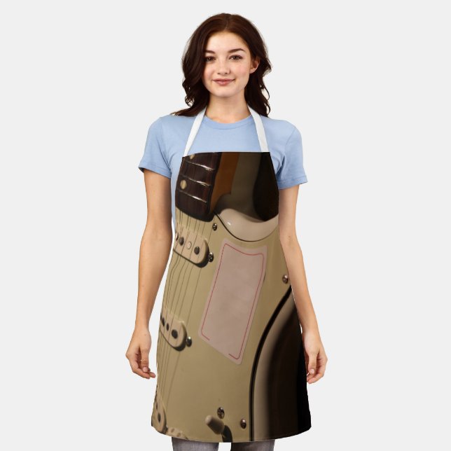 Cute Acoustic Guitar Apron (Worn)
