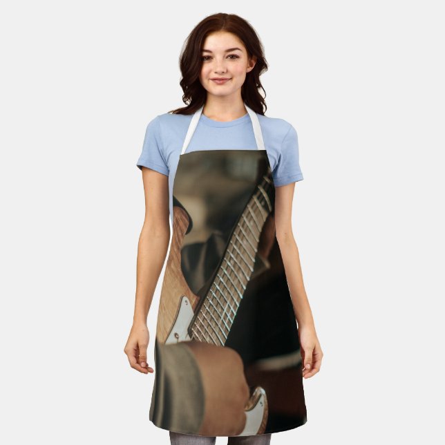 Cute Acoustic Guitar Apron (Worn)