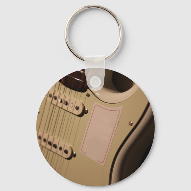 Cute Acoustic Guitar Key Ring (Front)