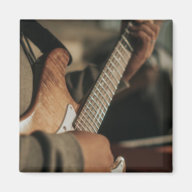 Cute Acoustic Guitar Magnet (Front)