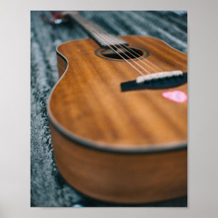 Cute Acoustic Guitar Poster
