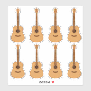 Cute Acoustic Guitar Stickers