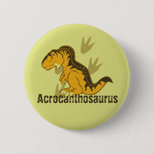 Cute Acrocanthosaurus 6 Cm Round Badge