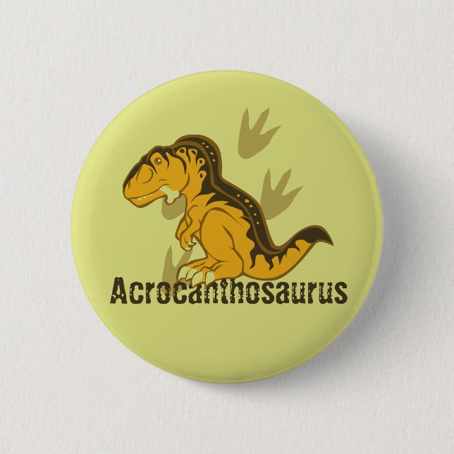 Cute Acrocanthosaurus 6 Cm Round Badge (Front)