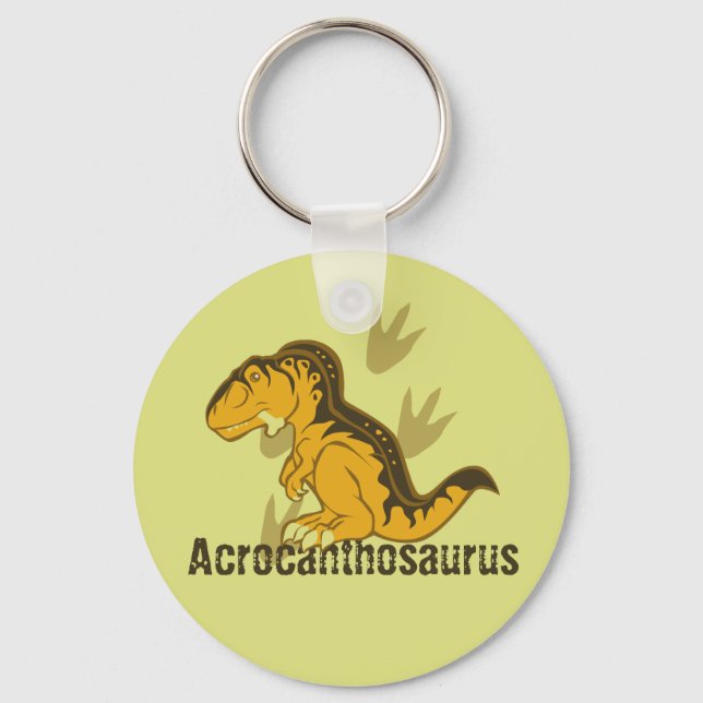 Cute Acrocanthosaurus Key Ring (Front)