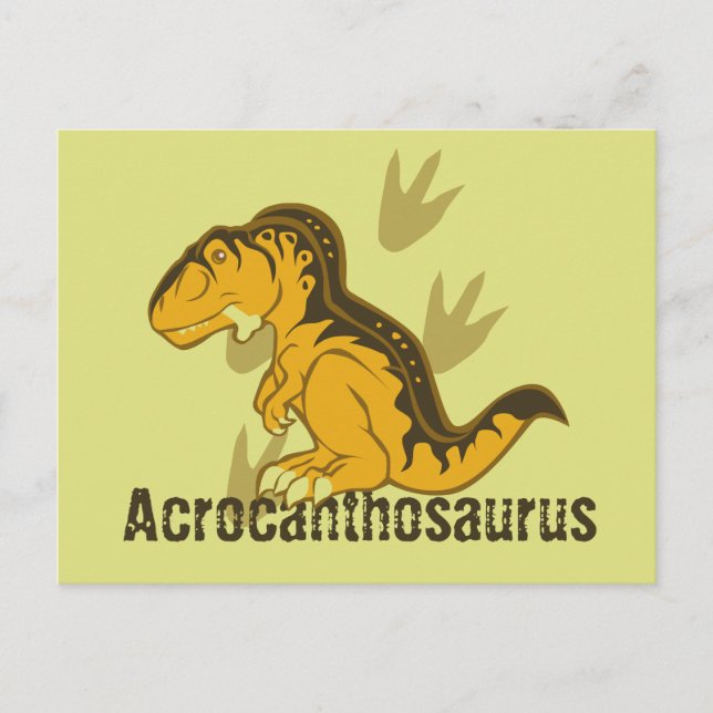 Cute Acrocanthosaurus Postcard (Front)