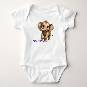 Cute Active Baby Animal collection- Elephant Bodysuit