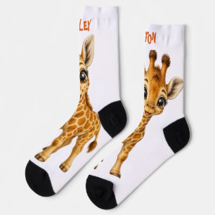 Cute Active Baby Animal Collection Giraffe Socks