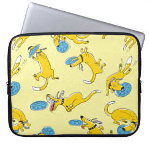 Cute activity dogs vintage seamless pattern. Doodl Laptop Sleeve
