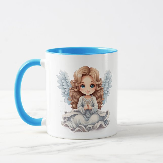 Cute add monogram Angel  Mug (Left)