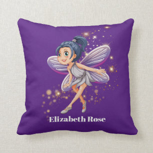 Cute add name Fantasy Fairy decor Throw Pillow