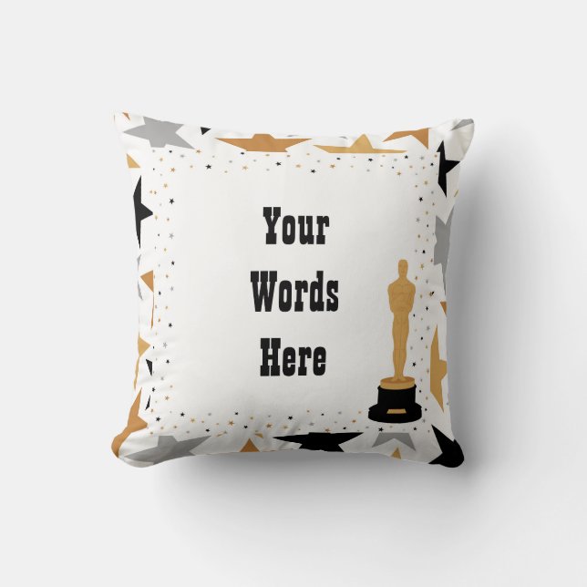 Cute add text Movie theatre decor pillow (Front)