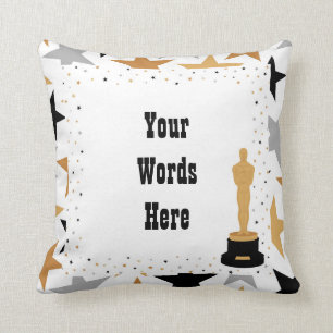 Cute add text Movie theatre decor pillow
