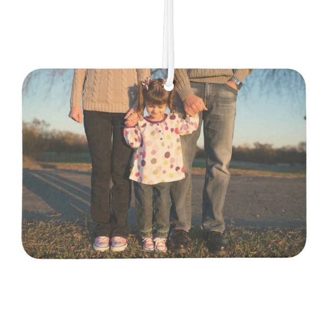 Cute Add Your Own Photo Monogram Car Air Freshener (Front)